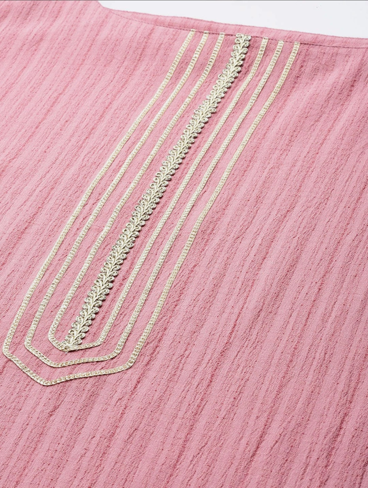 Sleeveless Kurta Set - Pink & Gold