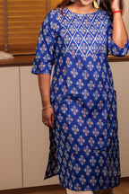 Blue Diamond A-Line Kurti
