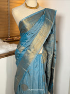 Soft Silk Saree - Pastel Blue