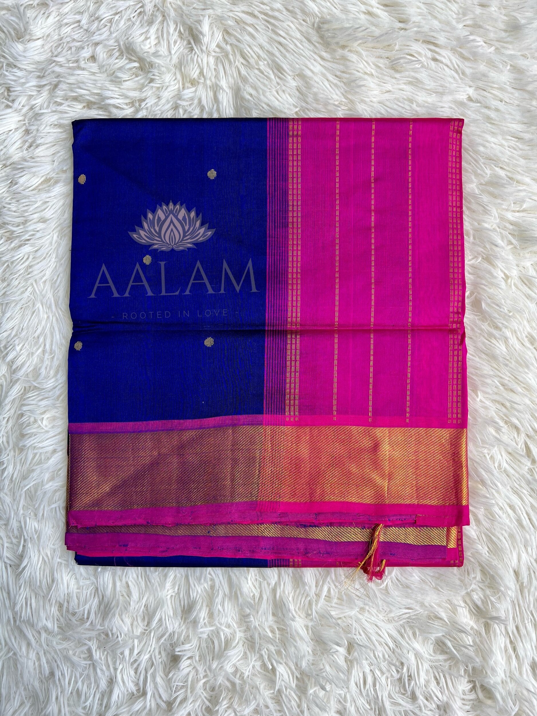 Silk Cotton - Royal Blue/Bright Pink