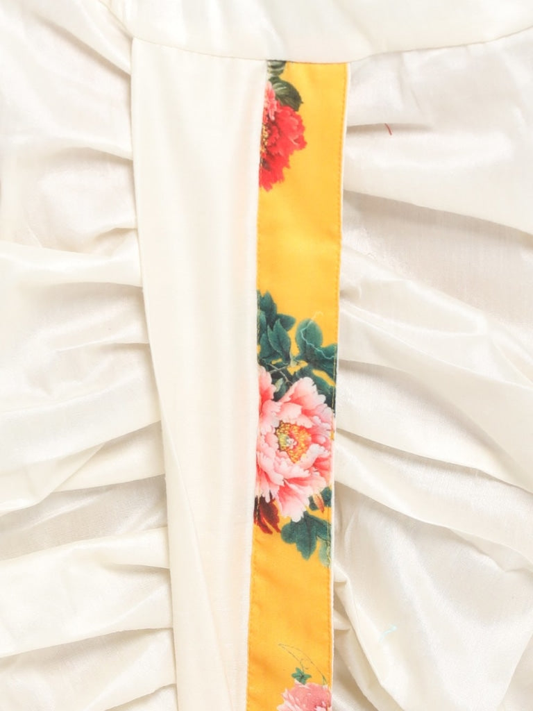 Floral Kurta and Dhoti Set - Yellow