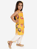 Floral Kurti Tulip Set - Yellow